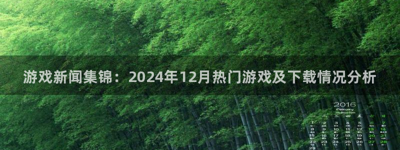 极悦娱乐在线登录：游戏新闻集锦：2024年12月热门游戏及下
