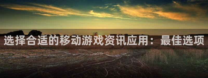 极悦娱乐网页登录入口官网：选择合适的移动游戏资讯应用：最佳选